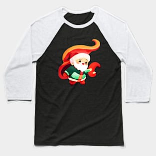 Christmas Baby Santa character Cartoon Chibi Baseball T-Shirt